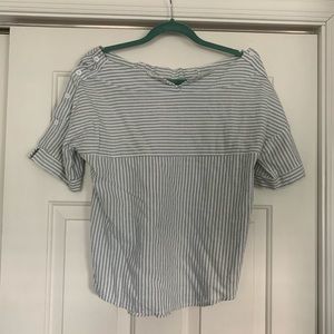 Striped top with buttons
